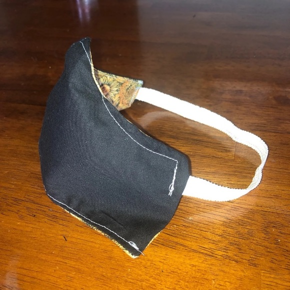 Sunflower handmade face mask behind head elastic - Picture 14 of 16